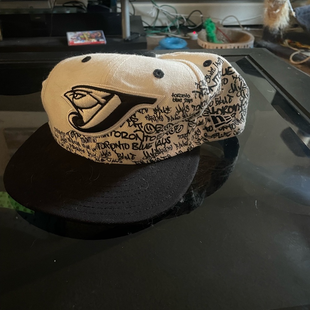 New Era Black and White Art-Inspired Cap